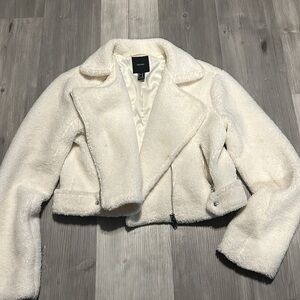 Forever 21 Beige Teddy Jacket